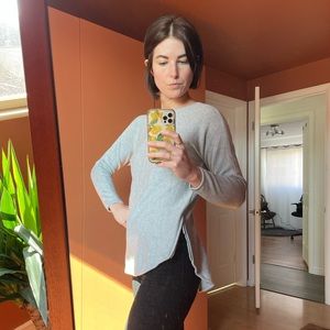 Cute basic grey sweater with zipper details Michael Kors